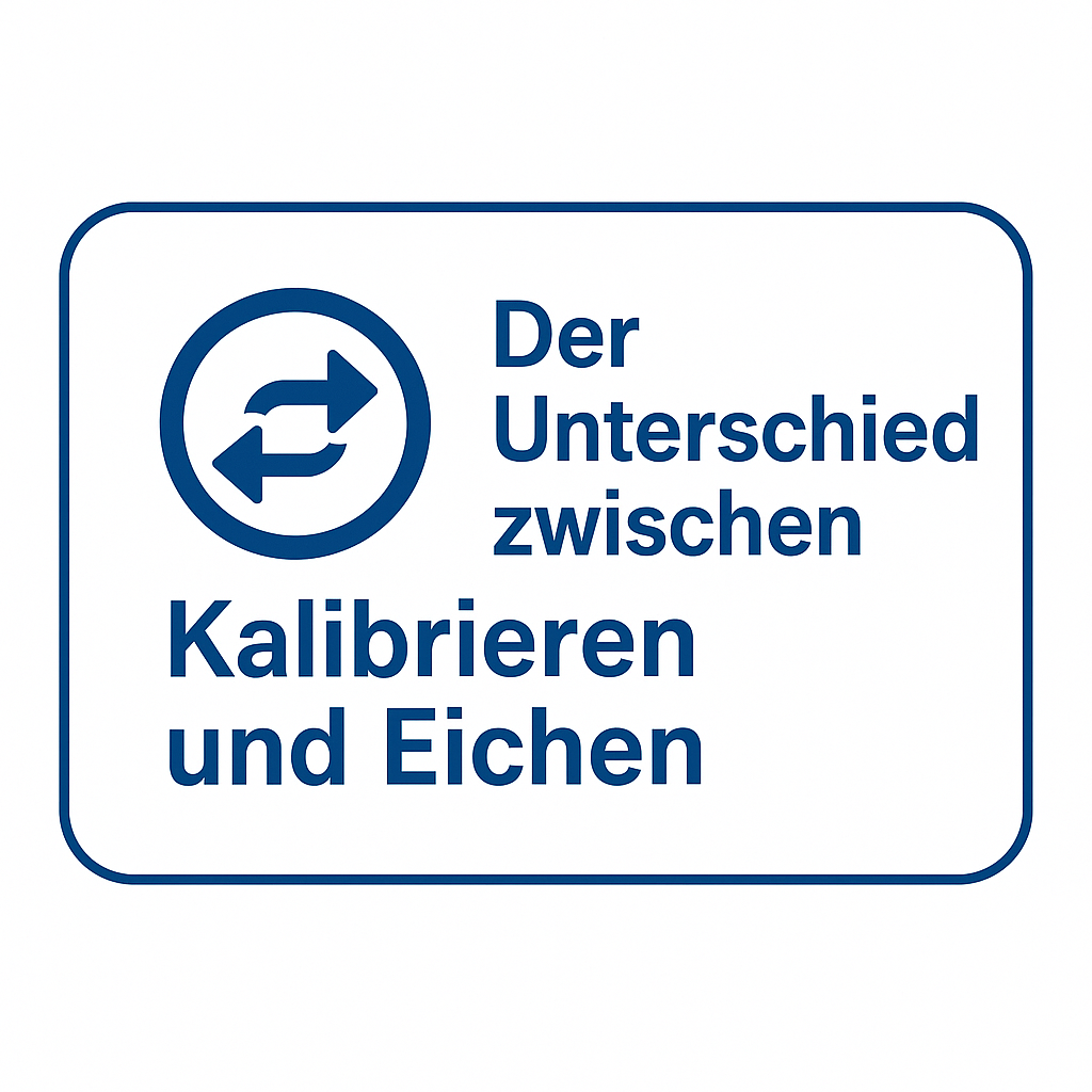 Der Unterschied zwischen Kalibrieren und Eichen
